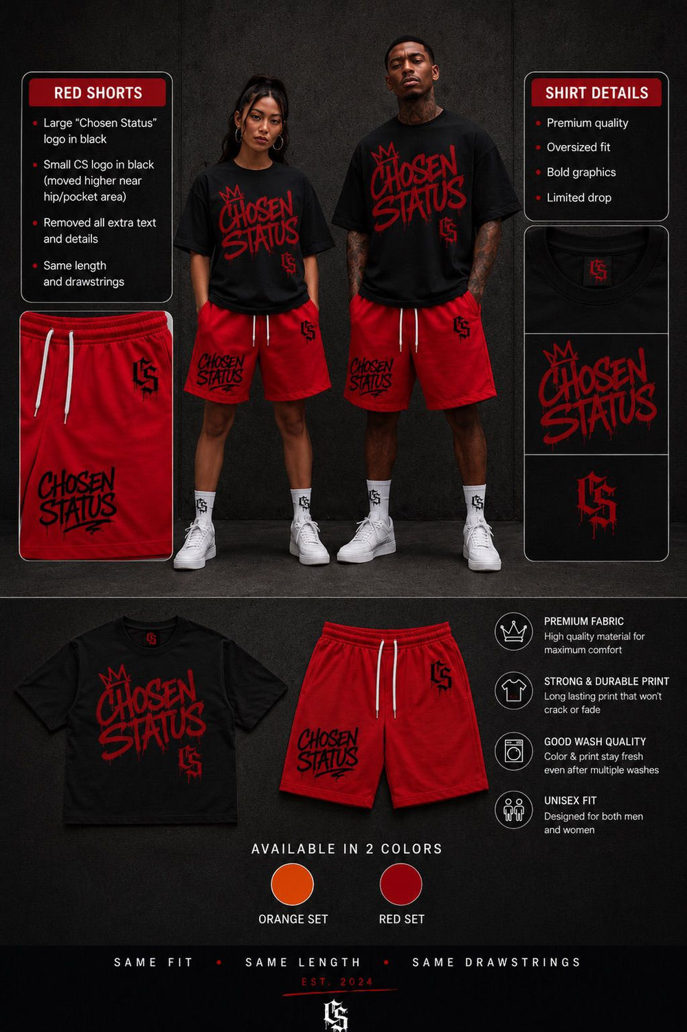 Red/Black Summer Set