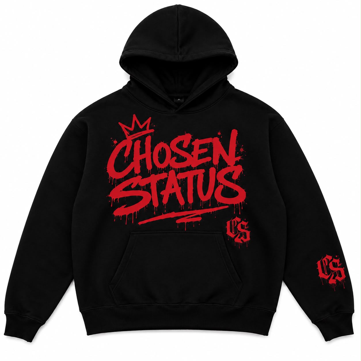 BLACK / RED HEAVYWEIGHT HOODIE