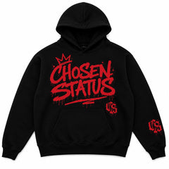 BLACK / RED HEAVYWEIGHT HOODIE