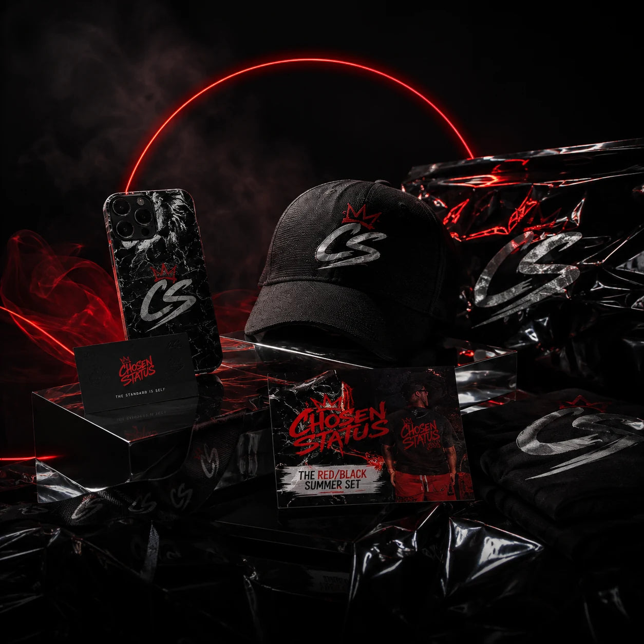Chosen Status accessories and streetwear campaign scene